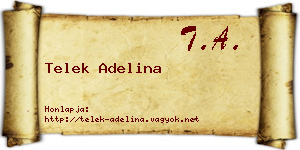 Telek Adelina névjegykártya